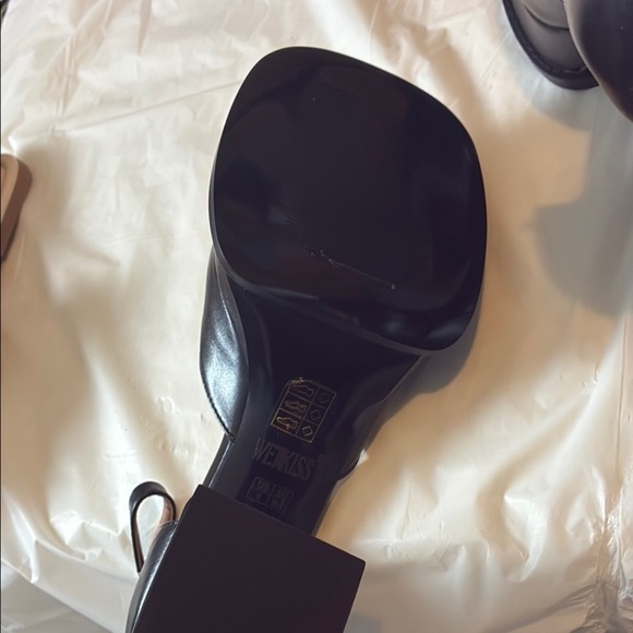 WetKiss Black Chunky Platform Heels - Picture 6 of 8